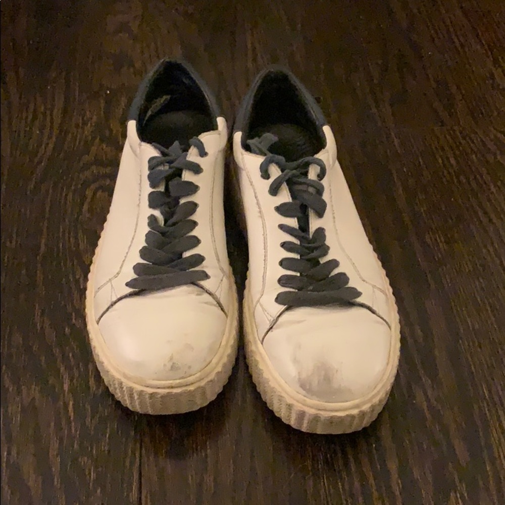 Ash platform navy blue and white sneakers
